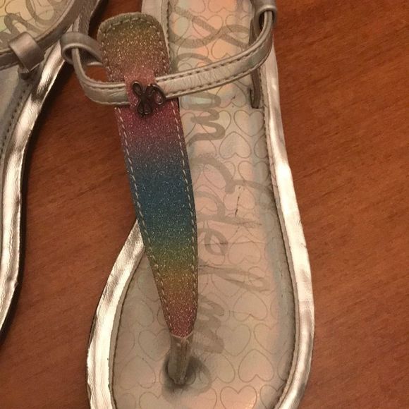 SAM EDELMAN Gigi Amore Rainbow Glitter Sandals - Picture 4 of 6